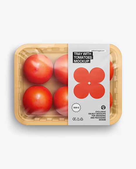 Tray With Tomatoes Mockup