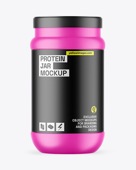 Matte Protein Jar Mockup
