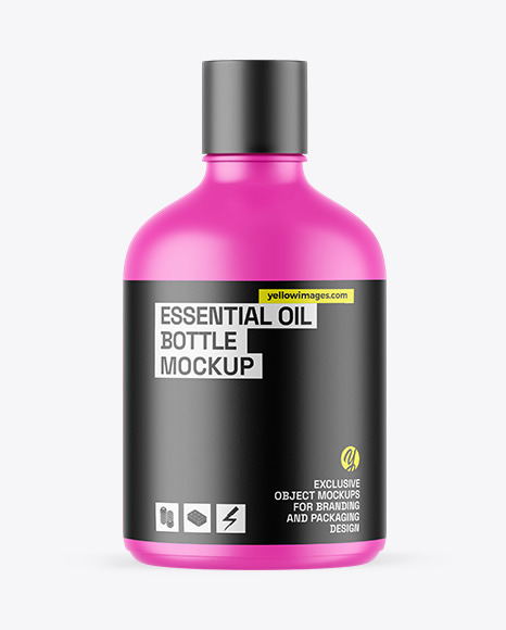Matte Essential Oil Bottle Mockup