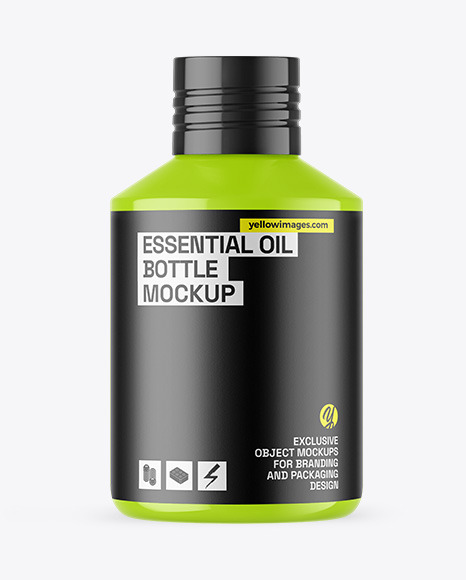 Glossy Essential Oil Bottle Mockup