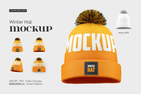 Winter Hat Mockup Set