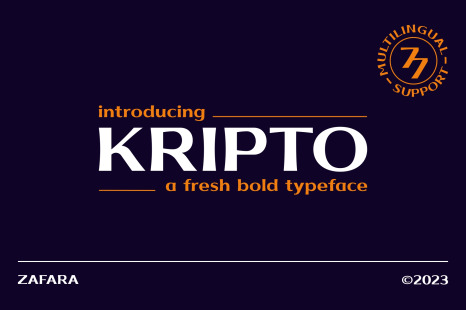 Kripto - A fresh bold typeface