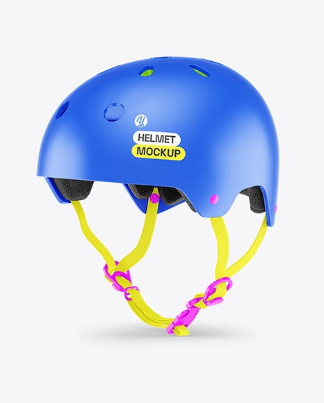 Matte Helmet Mockup - Half Side View