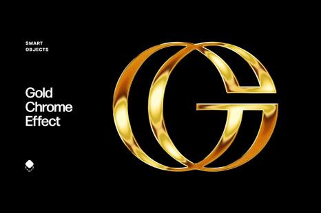 Gold Chrome Text &amp; Logo Effect