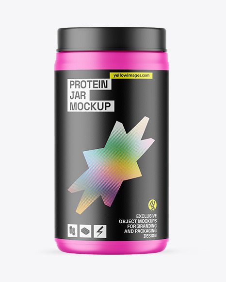 Matte Protein Jar Mockup