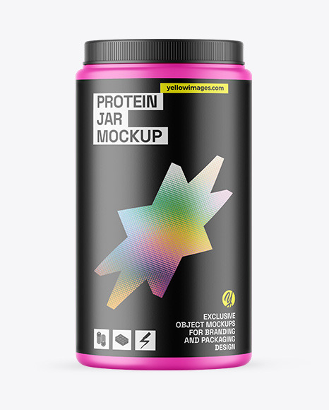 Matte Protein Jar Mockup