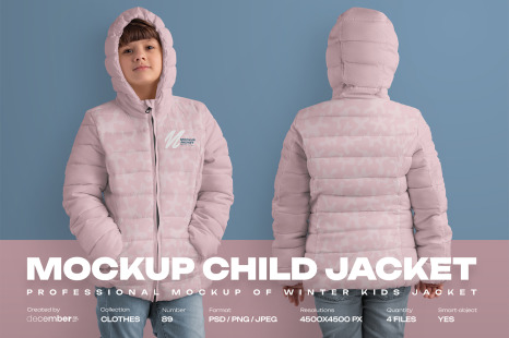 4 Mockups of a Kids Jacket