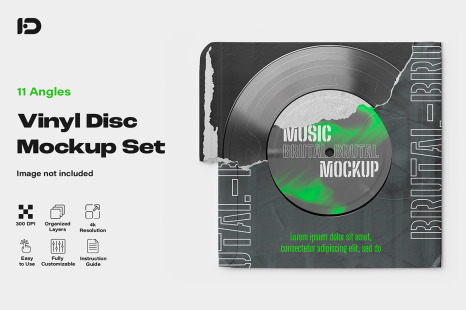 Vinyl Disc Mockup Set