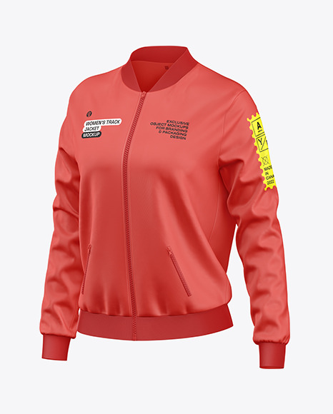 Women&#039;s Long Sleeve Track Jacket Mockup