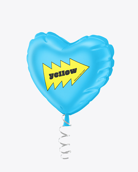 Matte Heart Balloon Mockup