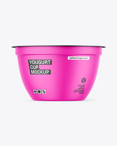 Matte Yougurt Cup Mockup