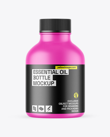 Matte Essential Oil Bottle Mockup