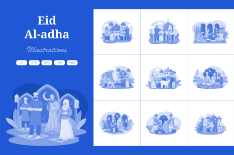 M514_Eid Mubarak Illustration Pack