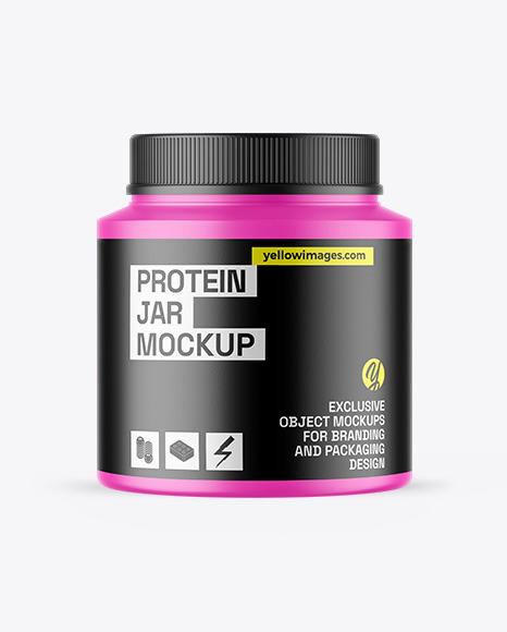 Matte Protein Jar Mockup