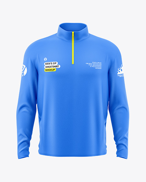 Men’s Zip Sweatshirt Mockup - Front View