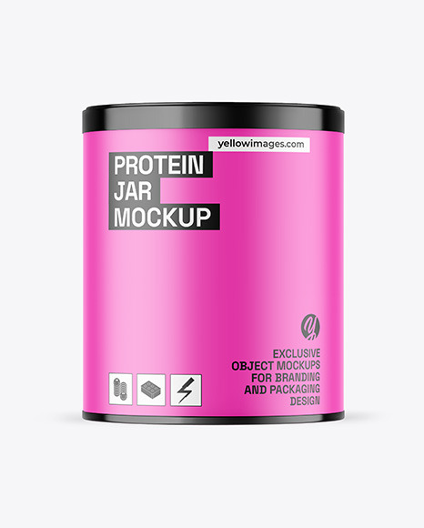 Matte Protein Jar Mockup