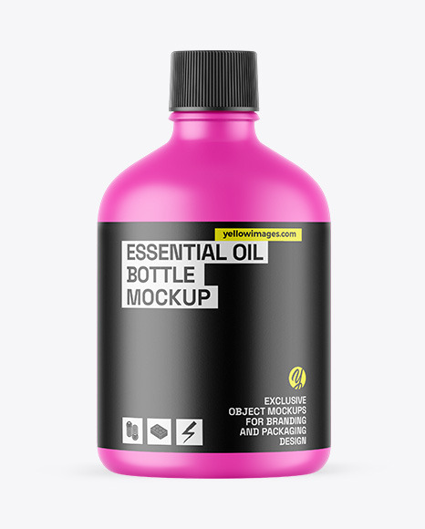 Matte Essential Oil Bottle Mockup