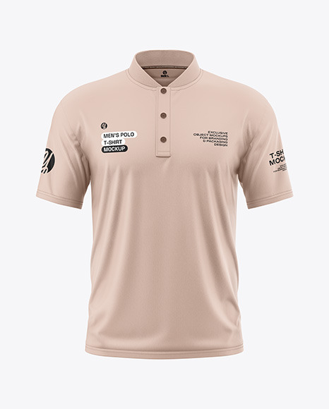 Men&#039;s Polo T-Shirt Mockup - Front View