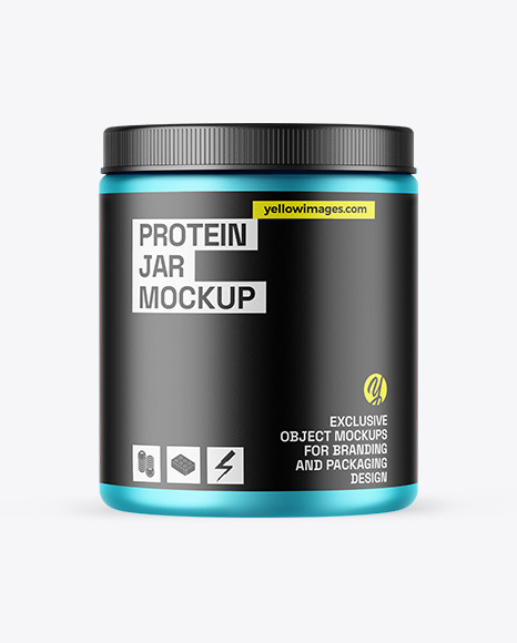 Matte Metallic Protein Jar Mockup