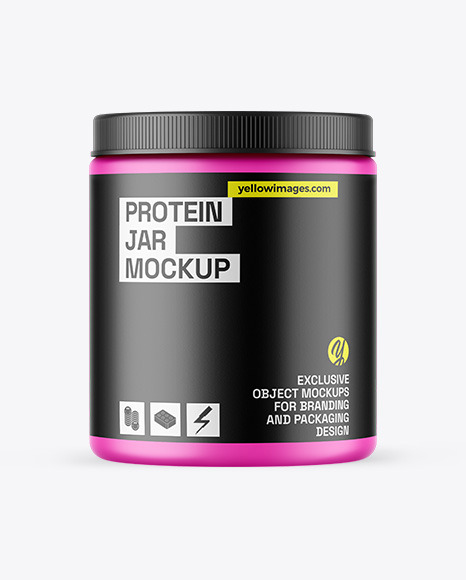 Matte Protein Jar Mockup