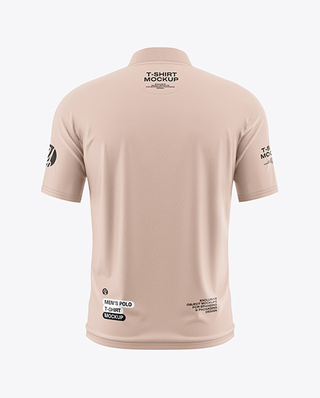 Men&#039;s Polo T-Shirt Mockup - Back View