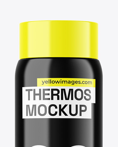 Glossy Thermos Mockup - Free Download Images High Quality PNG, JPG