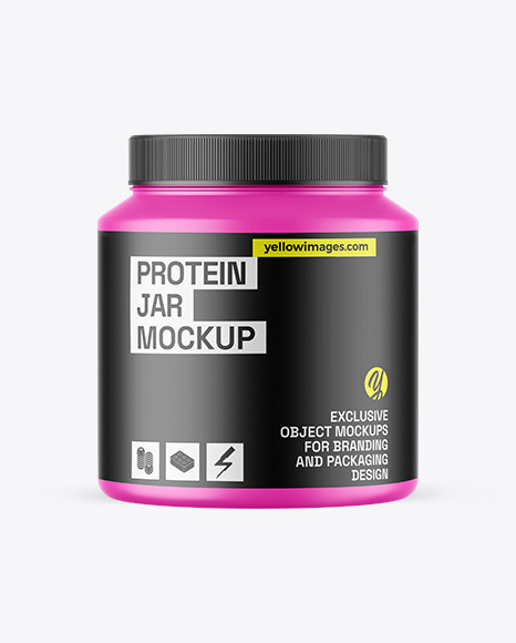 Matte Protein Jar Mockup