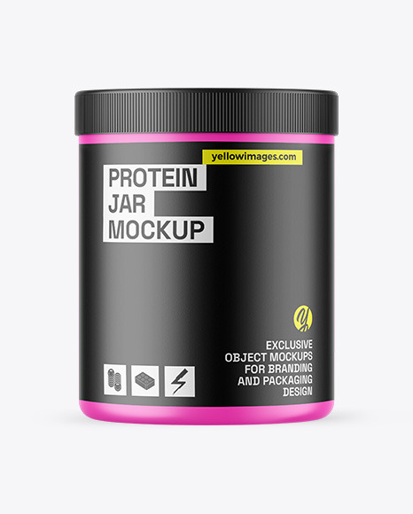 Matte Protein Jar Mockup