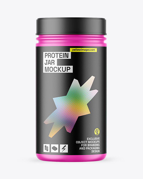 Matte Protein Jar Mockup
