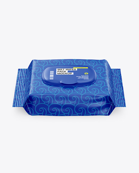 Wet Wipes Pack With Plastic Cap Mockup