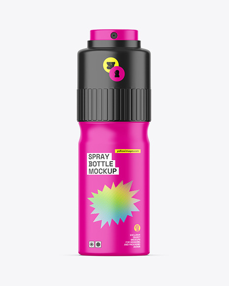 Matte Spray Bottle Mockup