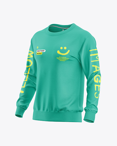 Men’s Sweatshirt Mockup - Half Side View