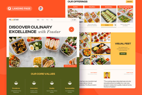 Feastar - Food Catering Landing Page