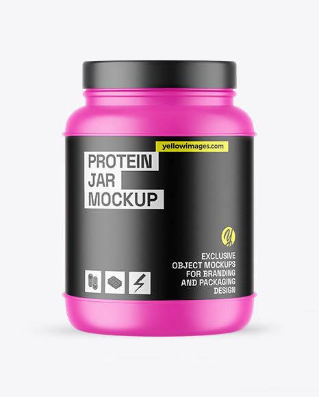 Matte Protein Jar Mockup