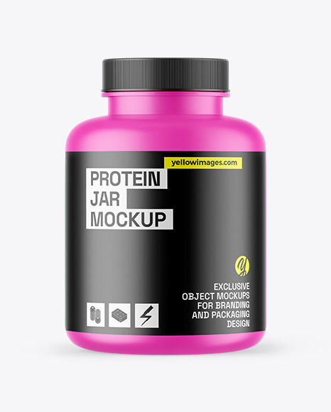 Matte Protein Jar Mockup