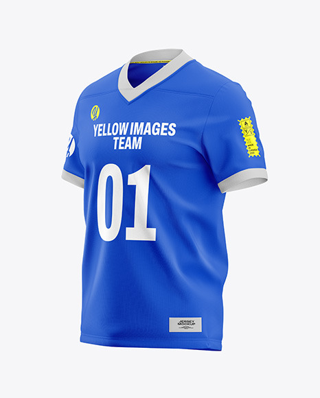 Football Jersey Mockup - Half Side View