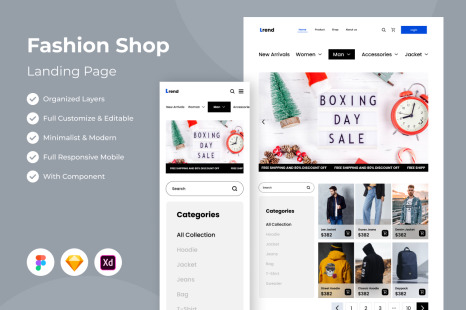 Trend - Fashion Landing Page V2