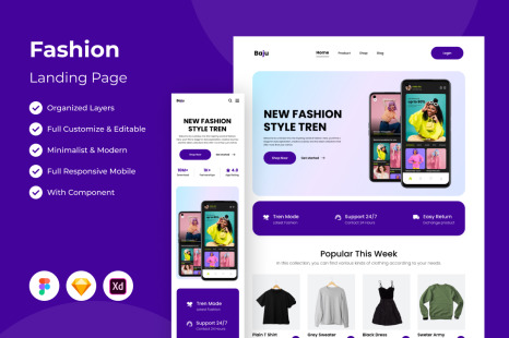 Baju - Fashion Landing Page