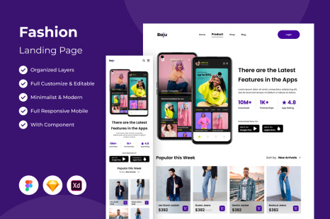 Baju - Fashion Landing Page V2