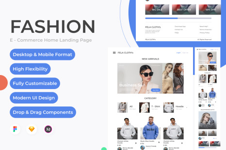Fela Cloth&#039;s - Website Home Landing Page
