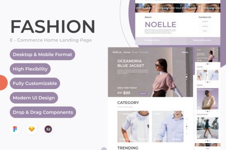 Noelle - Website Home Landing Page