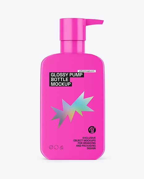 Glossy Pump Bottle Mockup