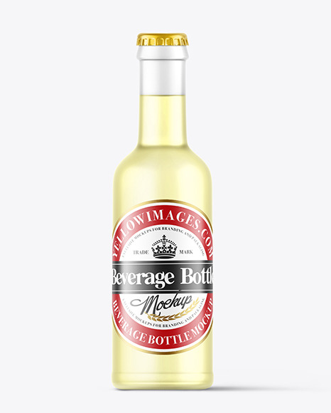 Frosted Glass Beverage Bottle Mockup