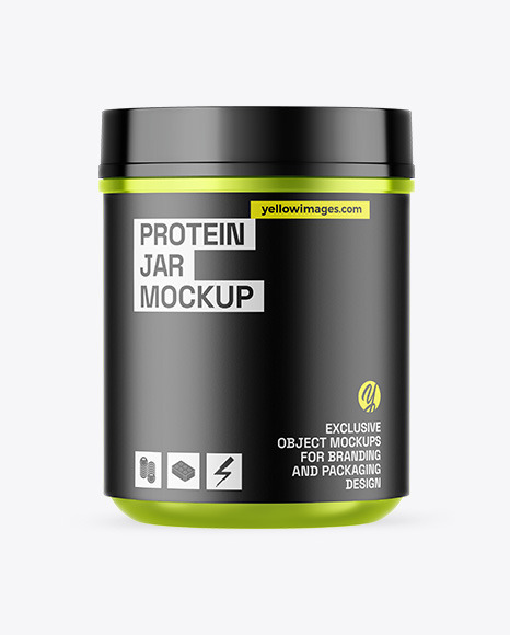 Metallic Protein Jar Mockup