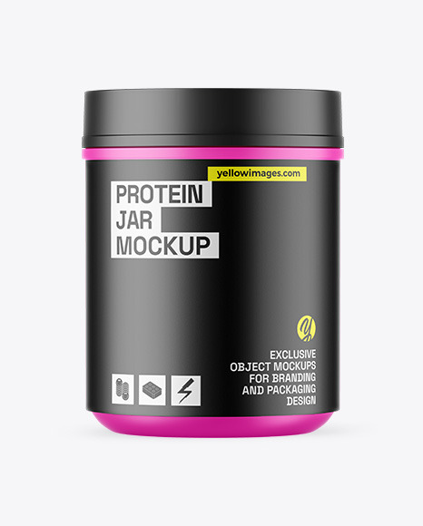 Matte Protein Jar Mockup