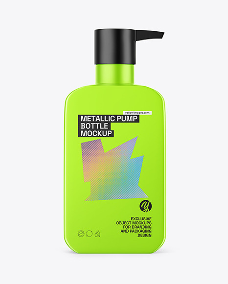 Metallic Pump Bottle Mockup