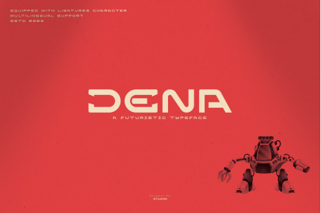 Dena A Futuristic Typeface