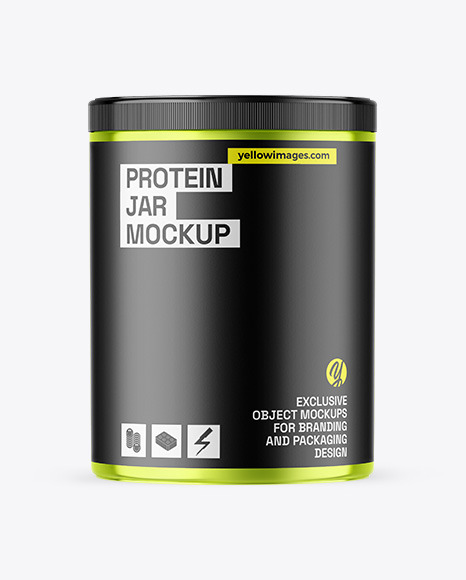 Metallic Protein Jar Mockup