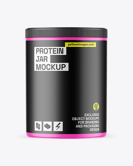 Matte Protein Jar Mockup