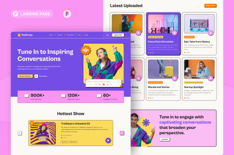 PodCraze - Audio Podcast Landing Page